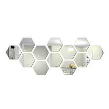 Load image into Gallery viewer, 12PCs/Set DIY 3D Hexagon Mirror Wall Sticker
