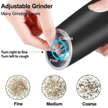 Load image into Gallery viewer, Electric Salt &amp; Pepper Mill Stainless Steel Set
