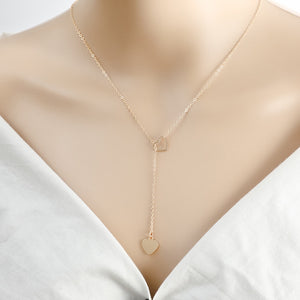 Jewelry Copper Heart Chain Link Necklace