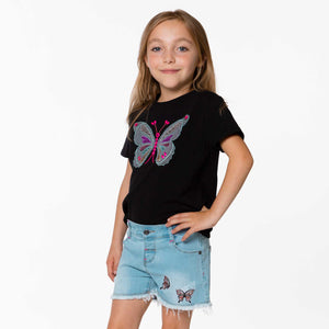 Little Girl's Studded Butterfly T-Shirt