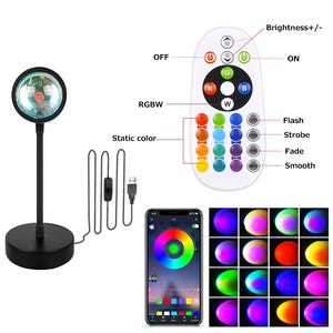 Smart Bluetooth Sunset Projection Lamp