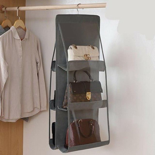 6 Pocket Folding Hanging Handbag Storage Organizer