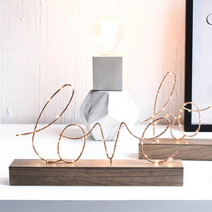 Home Decorative "Love" & "Home" LED Lamp