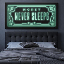 Load image into Gallery viewer, &quot;Money Never Sleeps&quot; Canvas
