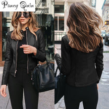 Load image into Gallery viewer, Faux Leather PU Jacket
