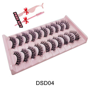 Lashes 10-Pairs Fluffy Mink