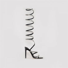 Load image into Gallery viewer, Rhinestone Strap Gladiator High Heels
